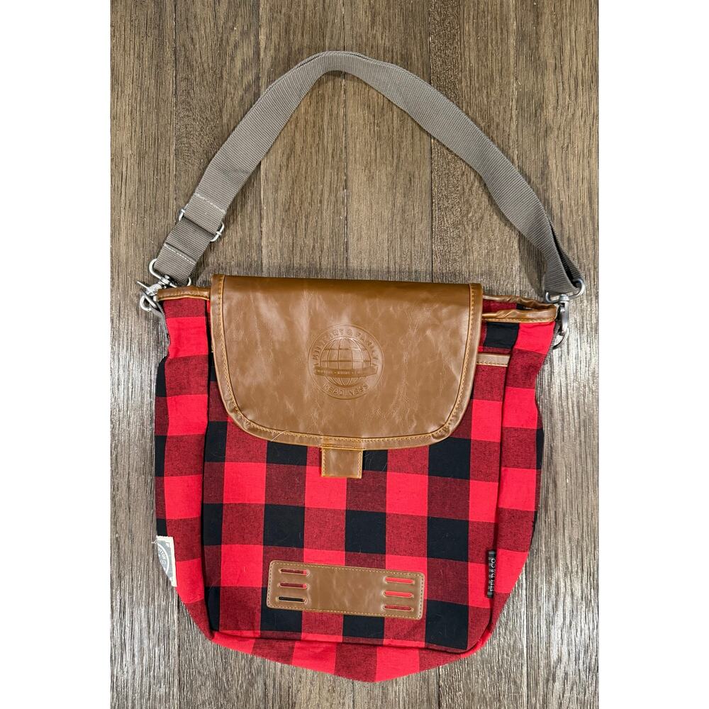 Field & Co Vintage Cotton Collection Canvas/Leather MESSENGER BAG WITH STRAP